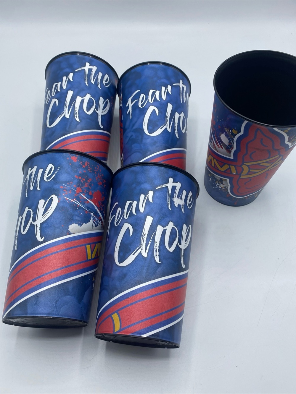 Atlanta Braves Baseball MLB Stadium 32oz Souvenir Feat The Chomp Plastic Cups 5 - Picture 7 of 8